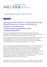 Zum Referentenentwurf des Bundesministeriums für Arbeit und Soziales vom 04.06.2014