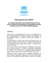 Zum Referentenentwurf des Bundesministeriums des Innern "Entwurf eines Gesetzes zur Neubestimmung des Bleiberechts und der Aufenthaltsbeendigung" 