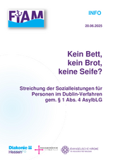 Arbeitshilfe "Kein Bett, kein Brot, keine Seife?", Juni 2025