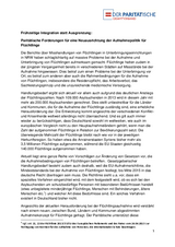 Zur Aufnahmepolitik für Flüchtlinge 