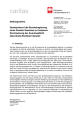 Caritas Stellungnahme Geordnete-Rückkehr-Gesetz