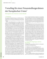 Zum Vorschlag für einen Neuansiedlungsrahmen der Europäischen Union (Resettlement)