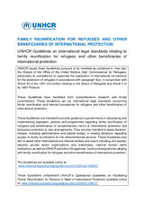 UNHCR guidelines family reunification December 2024