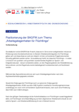 Zum Thema "Arbeitsgelegenheiten für Flüchtlinge"